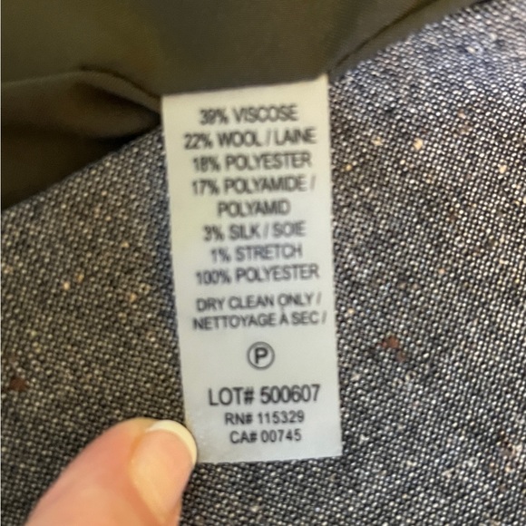 Badgley Mischka Military Style Fitted Blazer Wool & Silk Blend - Picture 11 of 16